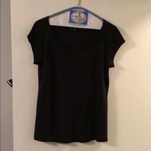 Black Eileen Fisher silk blouse.  Size M.